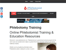 Tablet Screenshot of ephlebotomist.com